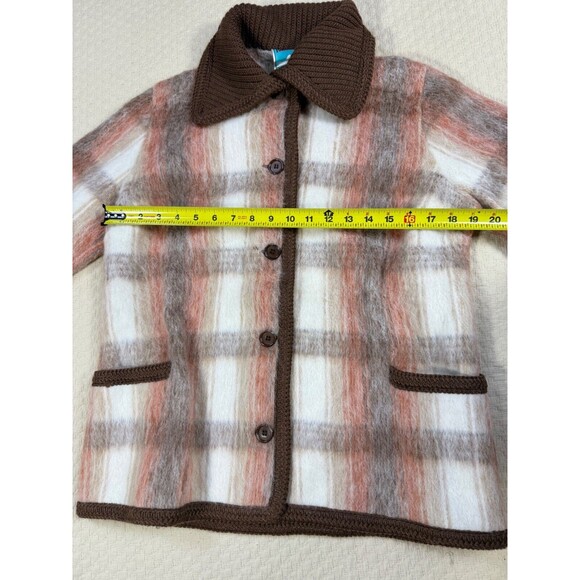 Vintage Plaid Wool Jacket Tourmalet Tissu des Pyrenees France‎ | Medium - Picture 12 of 12